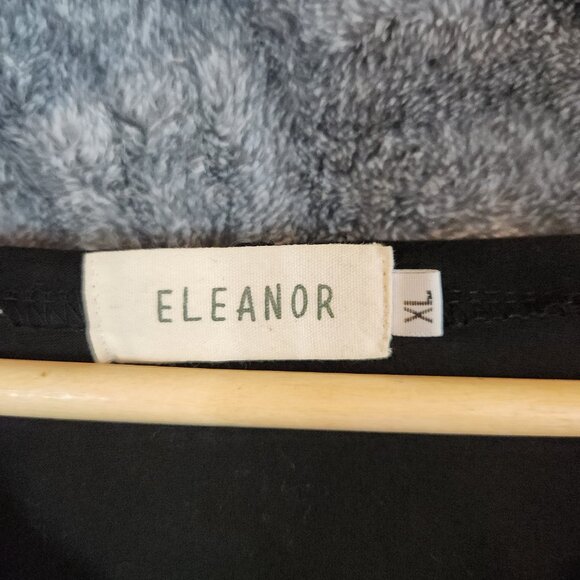 Eleanor Hoodie Jersey V Neck Drawstring Light Weight Black Size XL Pullover EUC - Picture 4 of 8